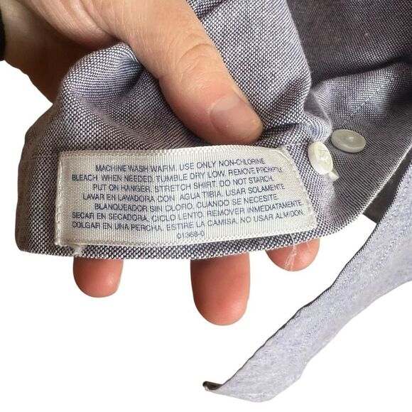 Stafford light blue wrinkle free button down shirt - Picture 4 of 5